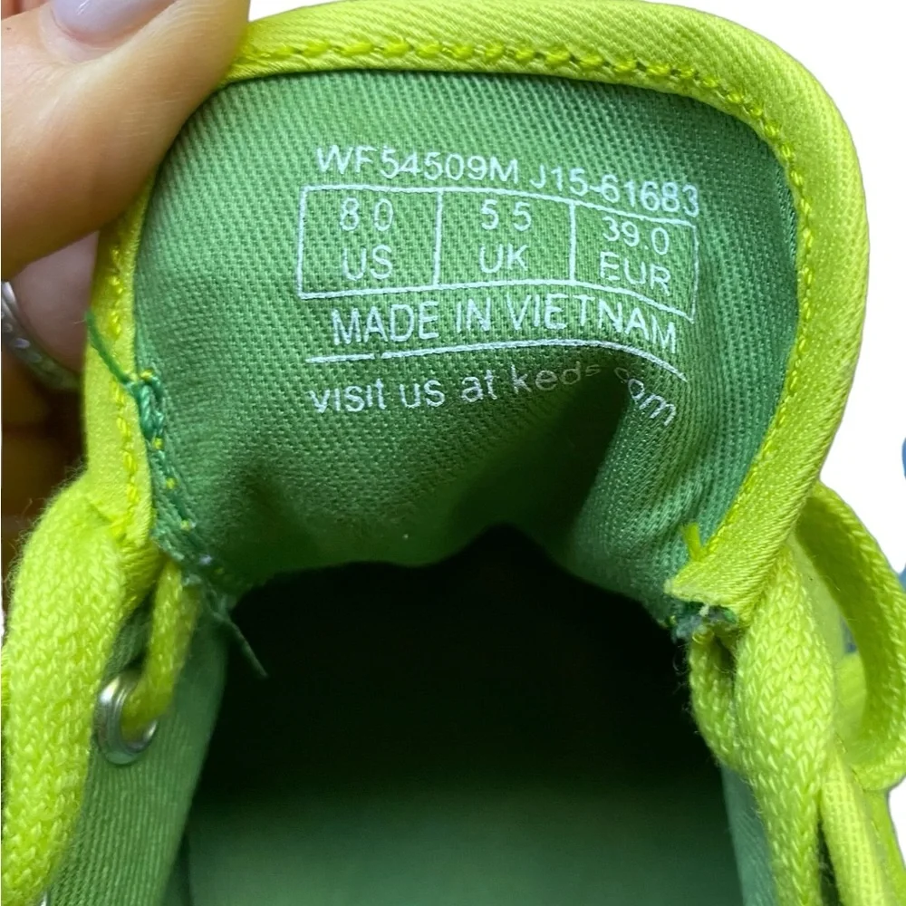 Keds Classic Canvas Sneaker in Neon Green